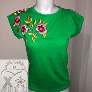 Embroidered GREEN T-shirt